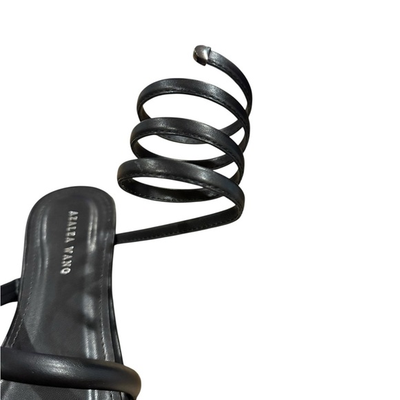 Azalea Wang Black Ankle Wrap Sandals – Size 7 (Never Worn) - Picture 6 of 7